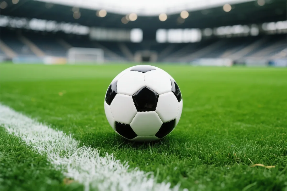 世界杯足球与球场氛围图